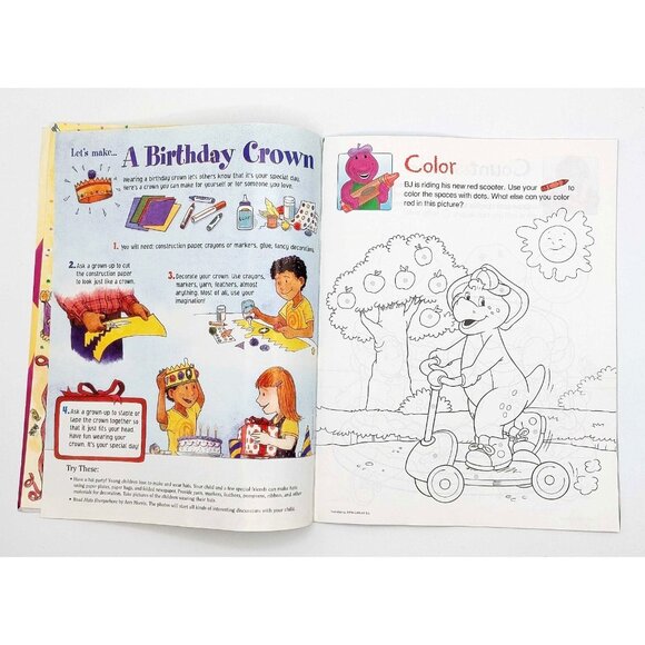 Barney Magazine July/Aug 1998 Happy Birthday BJ! RARE - Picture 8 of 11